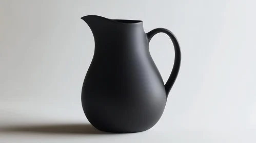 Modern Black Pitcher Still Life