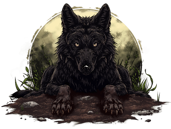 POD Design Enigmatic Wolf Artwork Tee