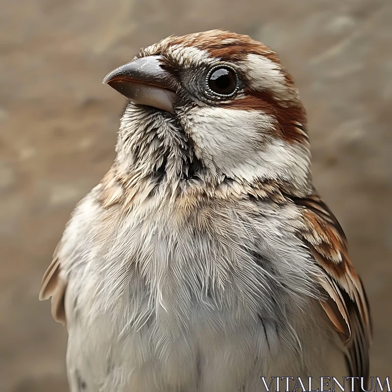 AI ART Close-Up of a Sparrow