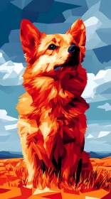 Polygonal Corgi Design