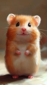 Cute Hamster Gazing Upward