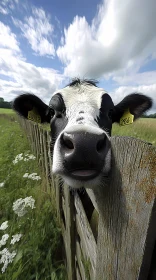 Cow with Black and White Spots