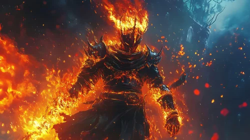 Demon Engulfed in Flames