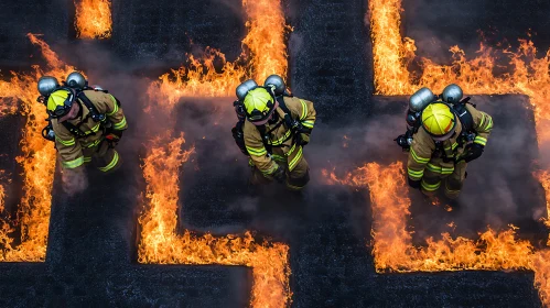 Emergency Firefighting Scene