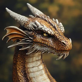 Detailed Dragon Head Art