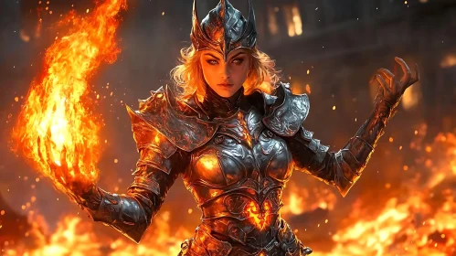 Woman Warrior Commanding Fire