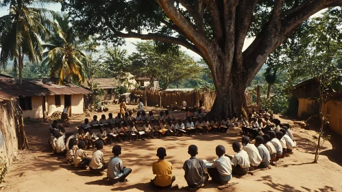 Village School Under the Shade