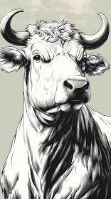 Artistic Cow Portrait