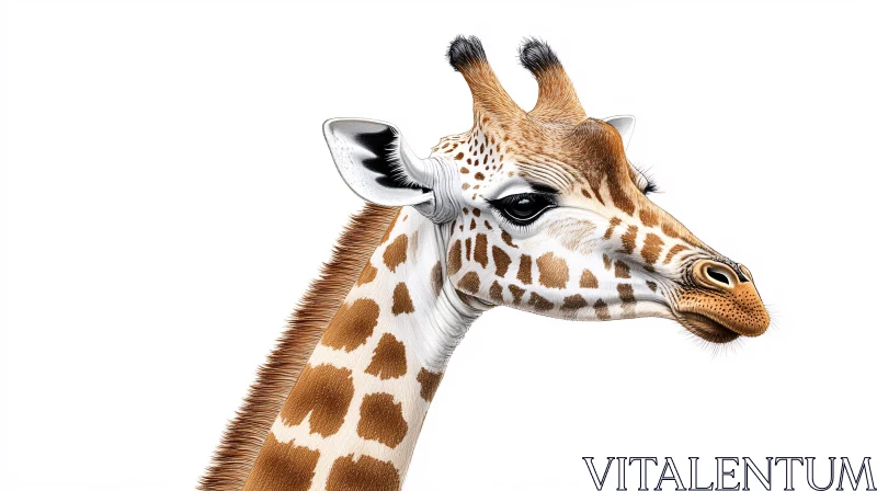 Majestic Giraffe Illustration AI Image