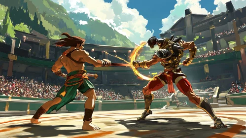Warriors Clash in Ancient Arena