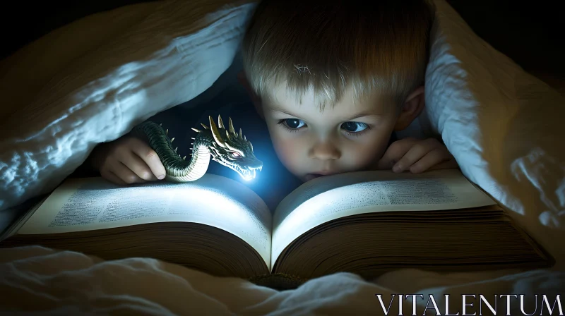 AI ART Child's Bedtime Story with Dragon