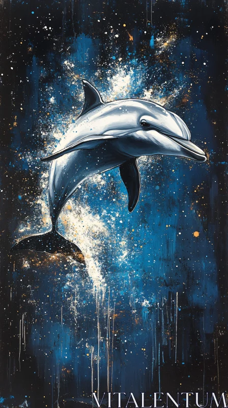 Creative Dolphin Art AI Image