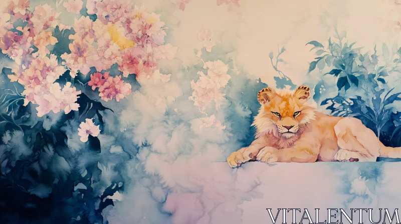 AI ART Floral Feline