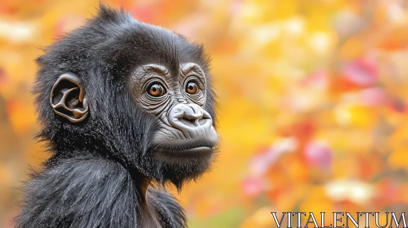 Gorilla Profile in Fall AI Image