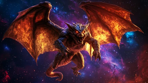 Cosmic Dragon Fantasy Art