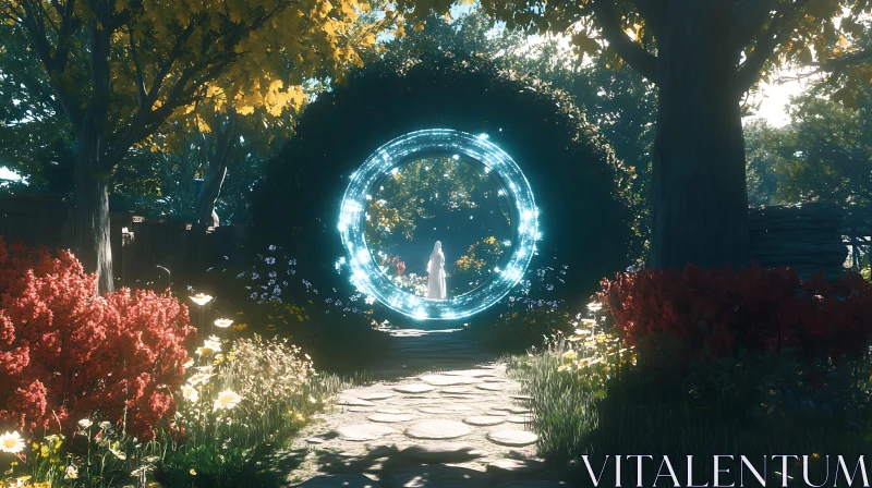 AI ART Mystical Garden Portal Scene