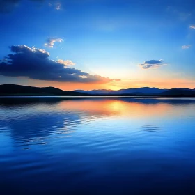 Tranquil Lake at Sunset