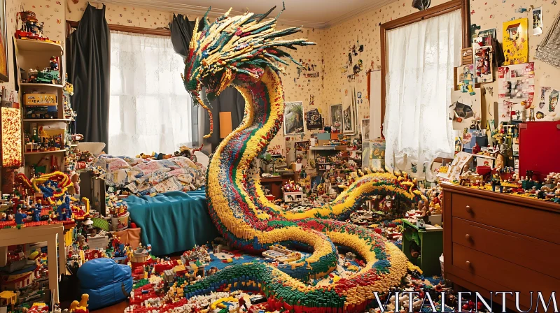 AI ART Room of Lego Serpent