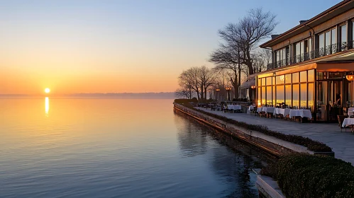 Still Lake at Sunset