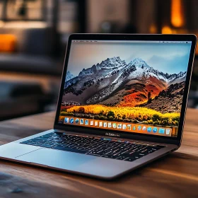 Modern Laptop Featuring Scenic Autumn Mountain View