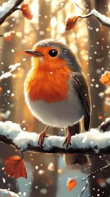 Robin in Snow