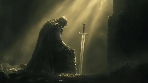 Medieval Knight with Sword