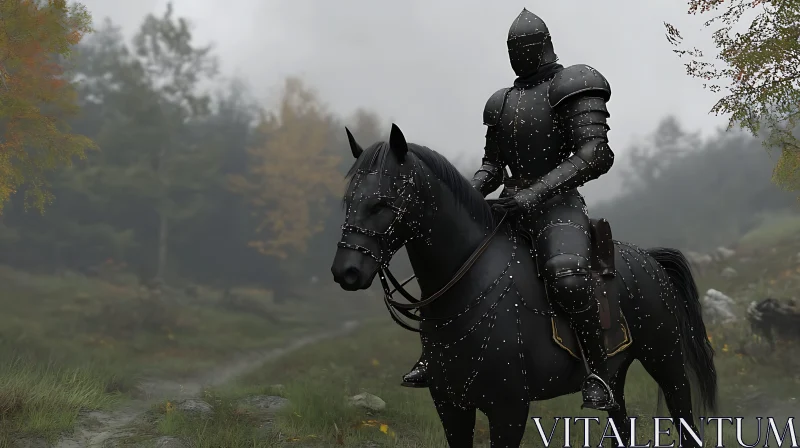 Armored Knight on Horseback AI Image