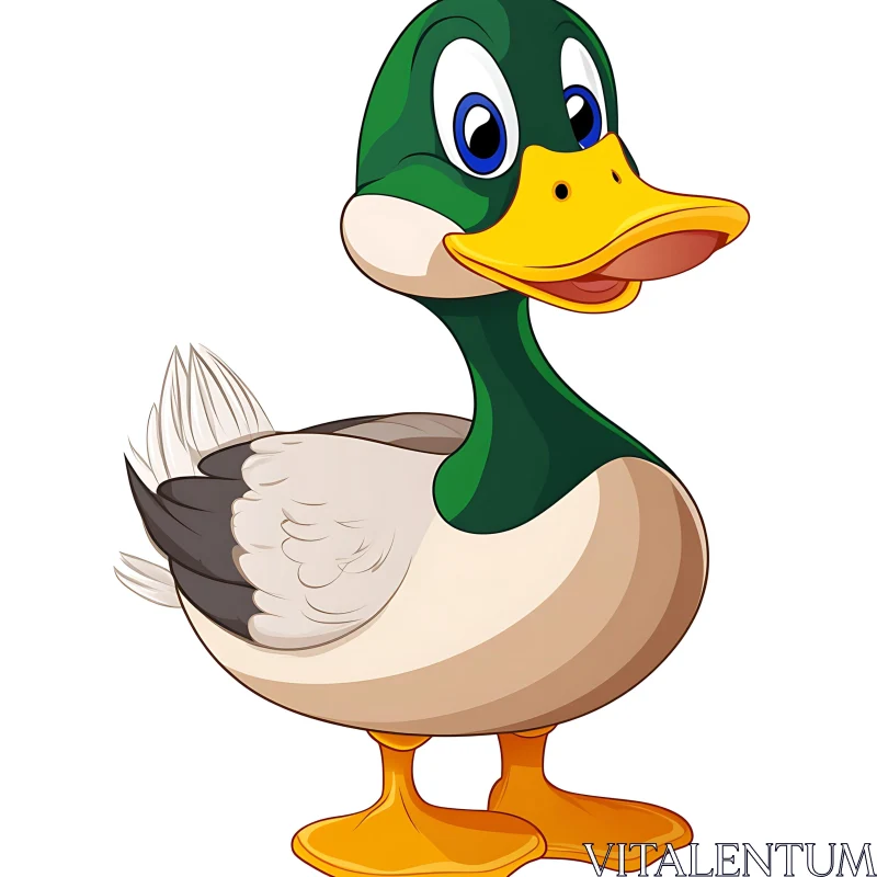 Animated Duck Character Design AI Image