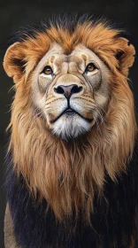 Regal Lion with Intense Gaze