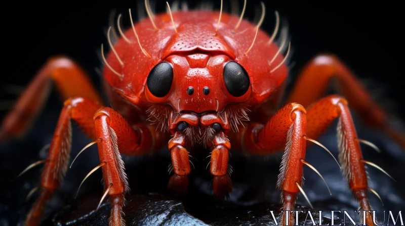 Red Spider Portrait: Photorealistic Surrealism in Wildlife Photography AI Image