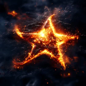 Blazing Star Shaped Flame