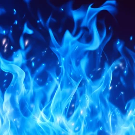 Mystical Blue Firelight Display