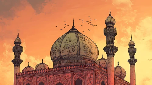 Islamic Architecture at Dusk