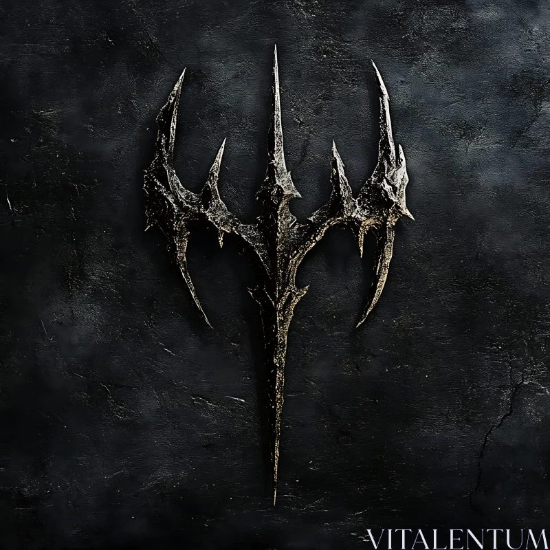 Dark Trident Symbol AI Image