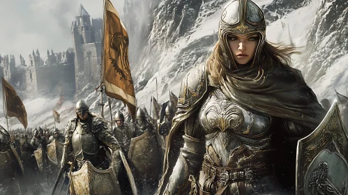 Female Knight in Armor Before War