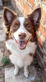 Happy Dog with Fluffy Coat