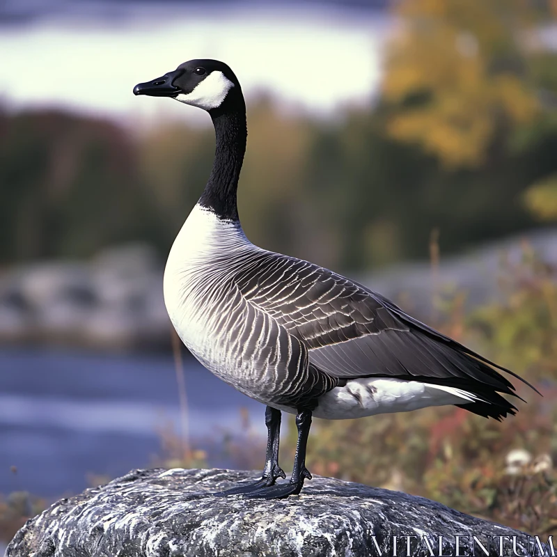 Goose Standing Tall AI Image