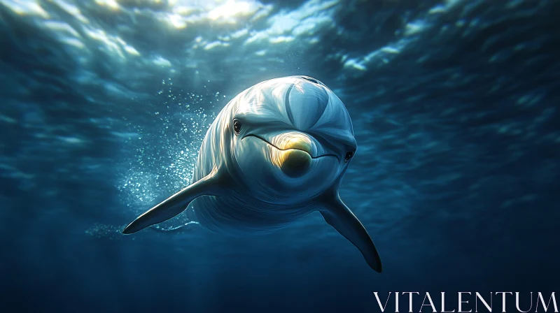 Dolphin in the Ocean AI Image