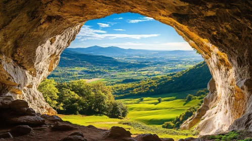 Beautiful Cavern Overlook with Verdant Landscape