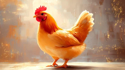 Artistic Chicken Portrait