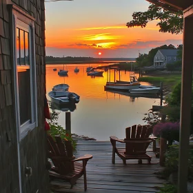 Sunset Serenity by the Dockside