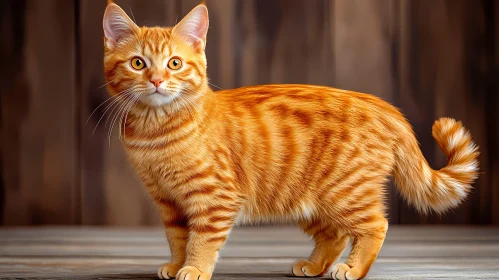 Charming Ginger Feline with Striking Stripes