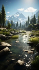 Captivating Mountain River in Cryengine Style