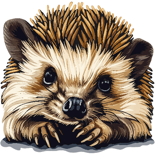 Cute Hedgehog Design for Apparel and Accessories