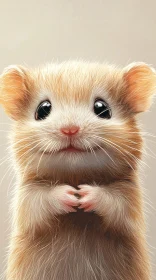 Charming Fluffy Hamster Portrait