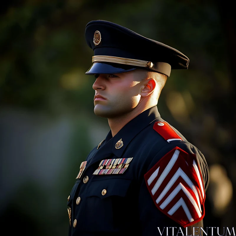 AI ART Portrait of a Military Man