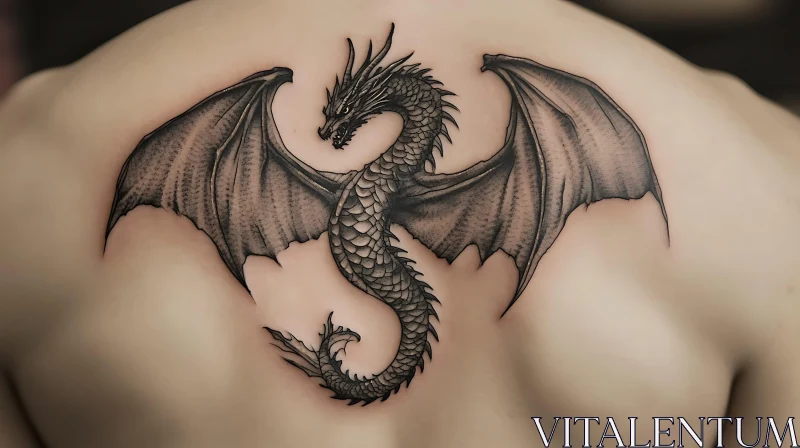 AI ART Mythical Dragon Tattoo Design