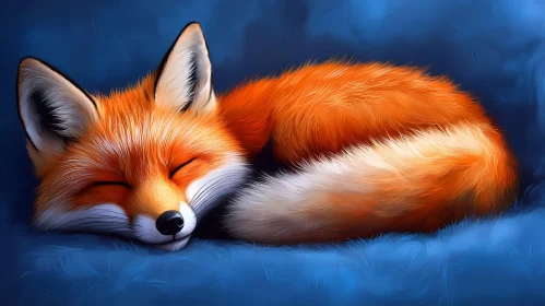 Peaceful Orange Fox Resting