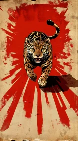 Dynamic Jaguar Art Print