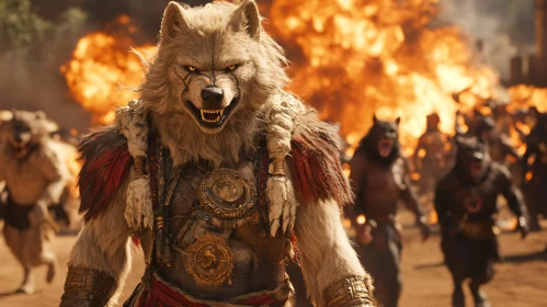 Tribal Armored Werewolf in Battlefield